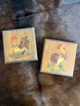 Hand Painted Wood Chicken Decor