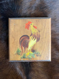 Hand Painted Wood Chicken Decor